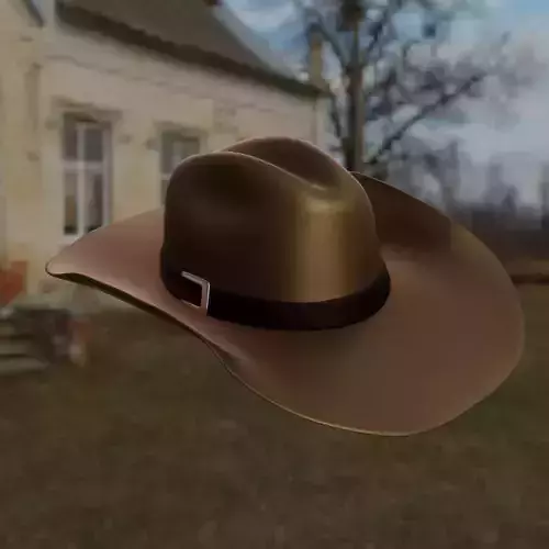 Cowboy Hat gambler hat bulldogger hat Arthur Morgan Style 3D model