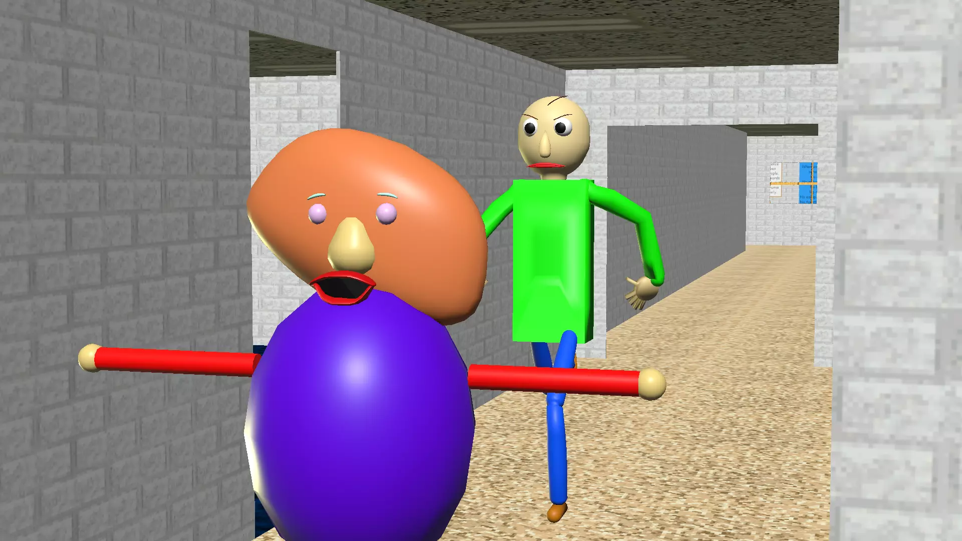 Bootleg Baldi and Baldi Basics RIG Free 3D model_0