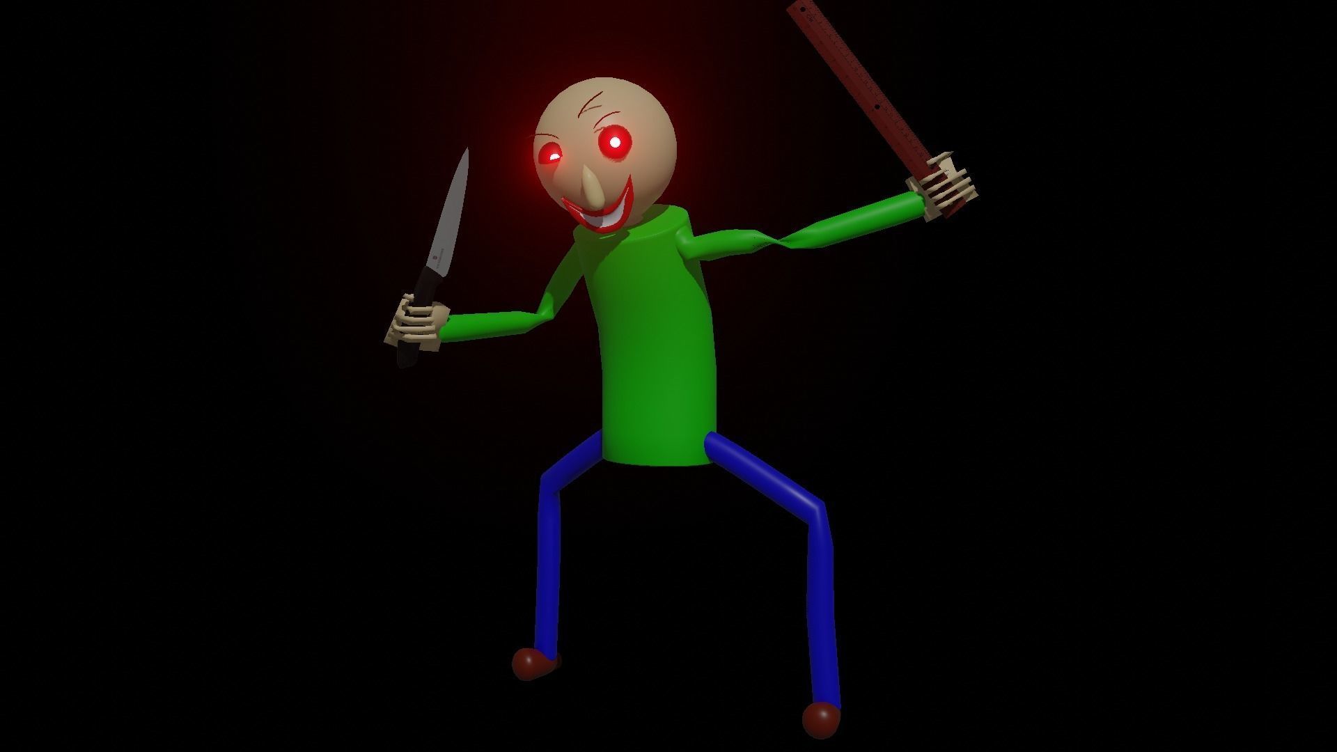 Bootleg Baldi and Baldi Basics RIG Free 3D model_2