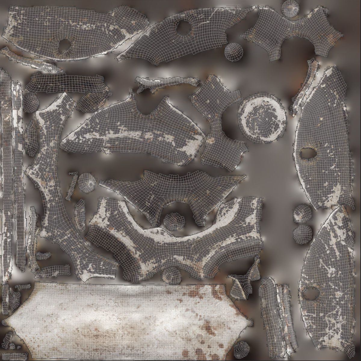 Old metal Lock Low-poly 3D model_8