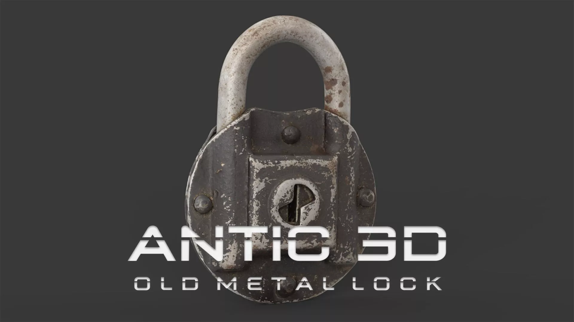 Old metal Lock Low-poly 3D model