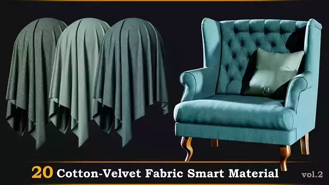 20 Cotton-Velvet Fabric Smart Material Vol-02