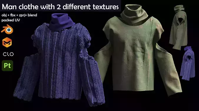 Man clothes marvelous Designer clo3d