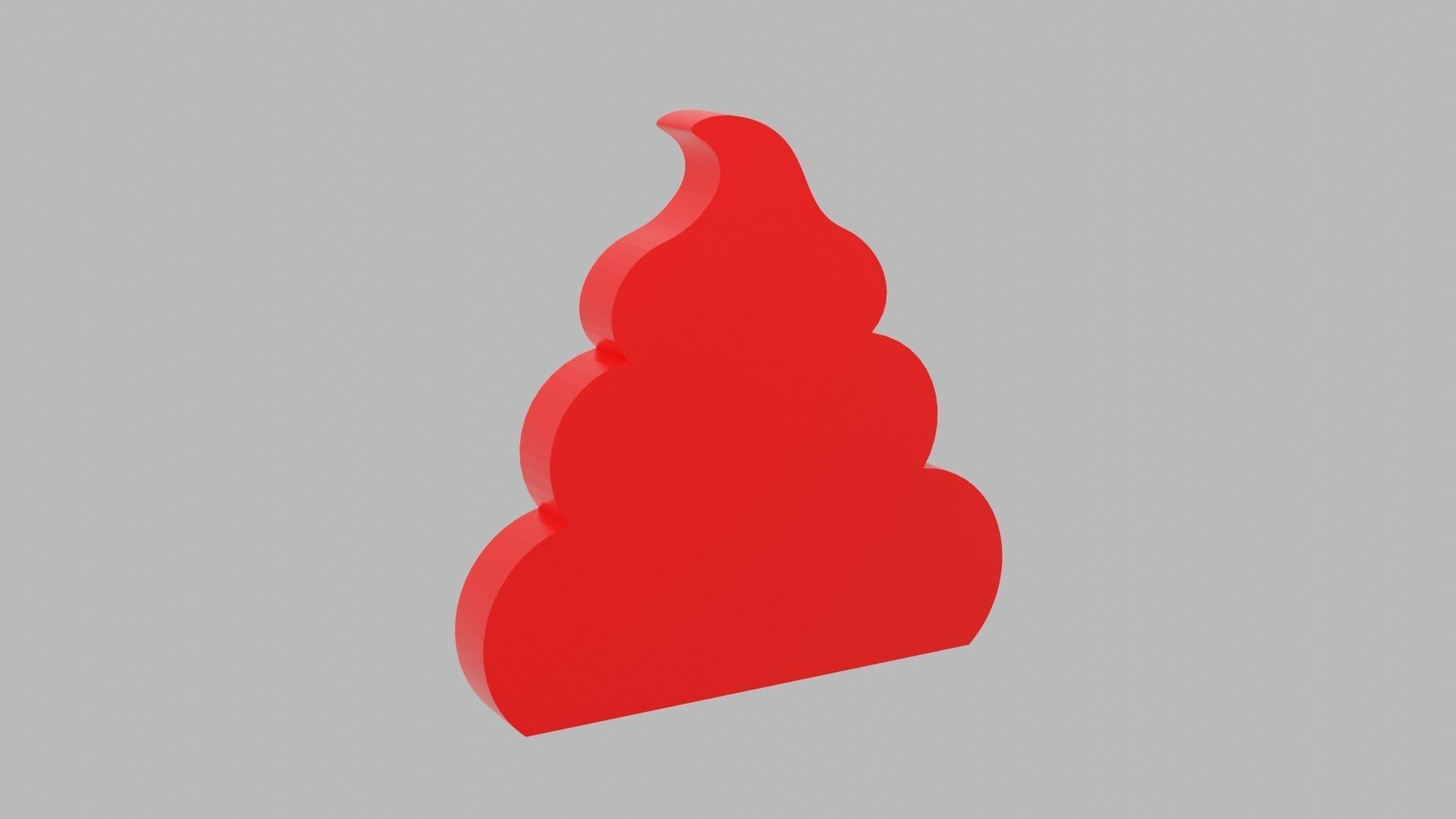 3D model Red Poop Icon VR / AR / low-poly | CGTrader