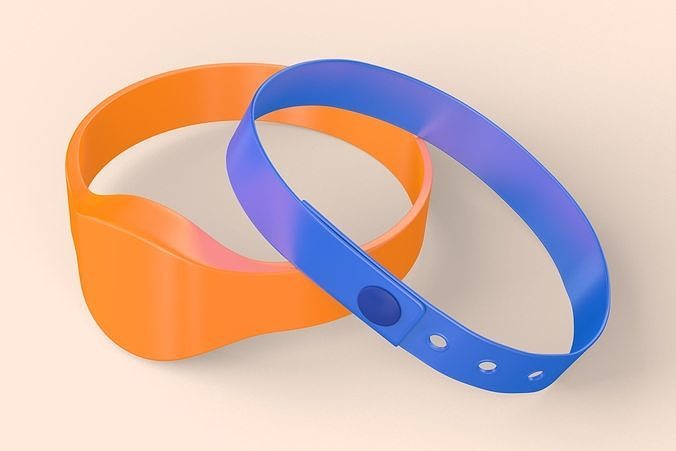 Vinyl and Silicone Wristbands 3D model