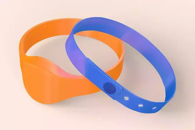 Vinyl and Silicone Wristbands 3D model