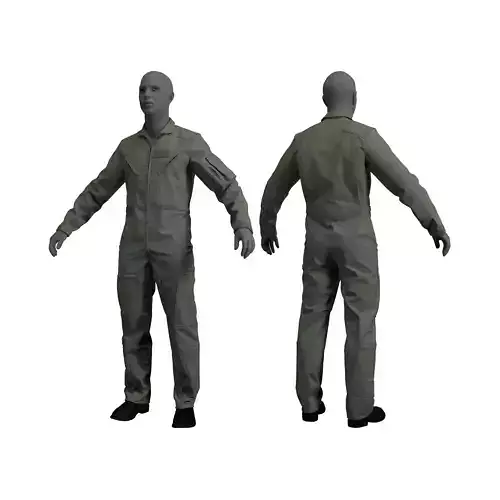 US Flight Suit CWU-27P - Marvelous Designer 3D model