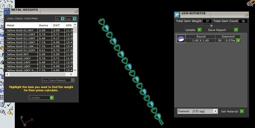 Heart Love Valentine Light Diamond Bracelet 3dm stl renders 3D print model_5