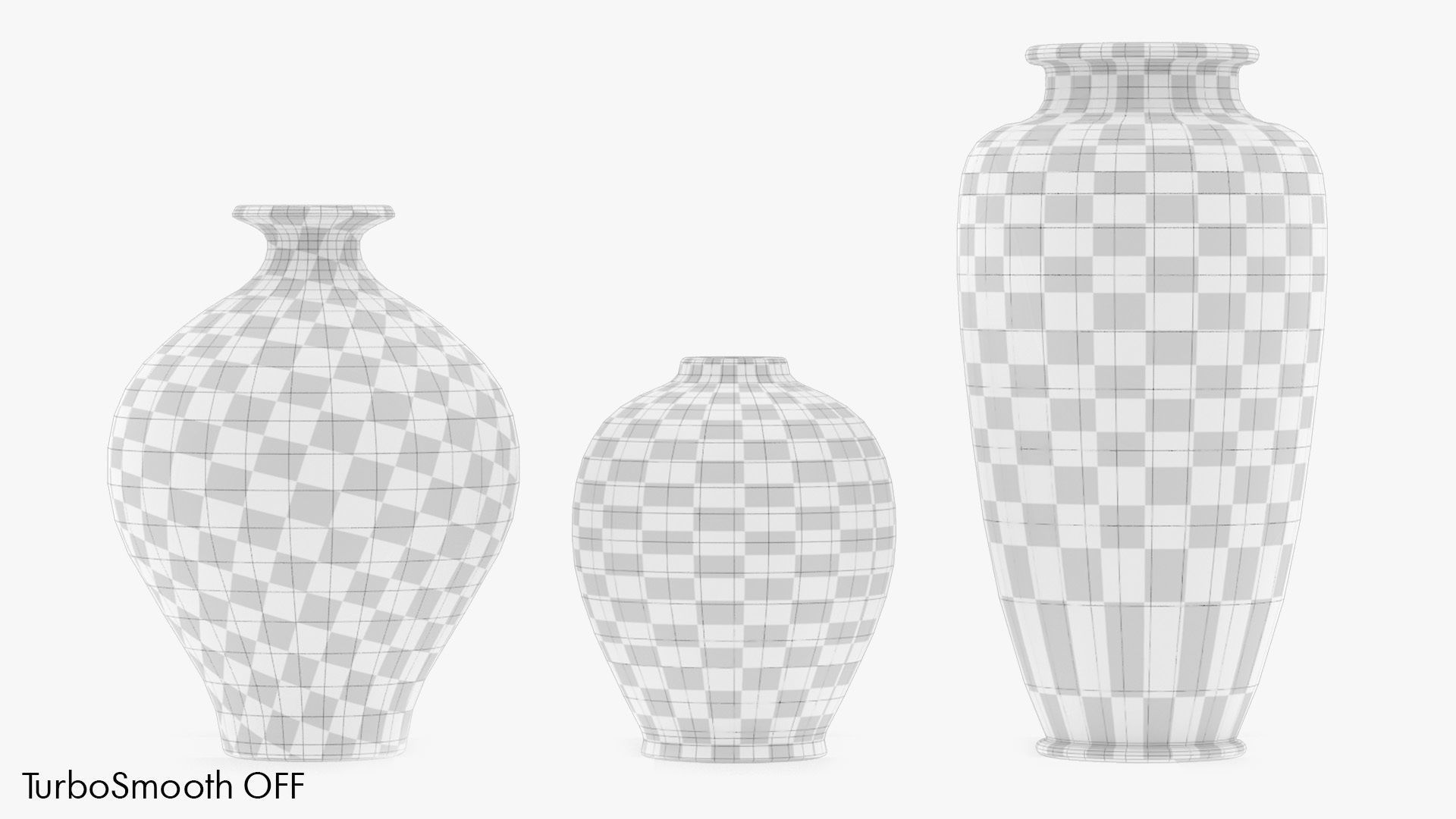 Set of blue Kintsugi vases 3D model_6