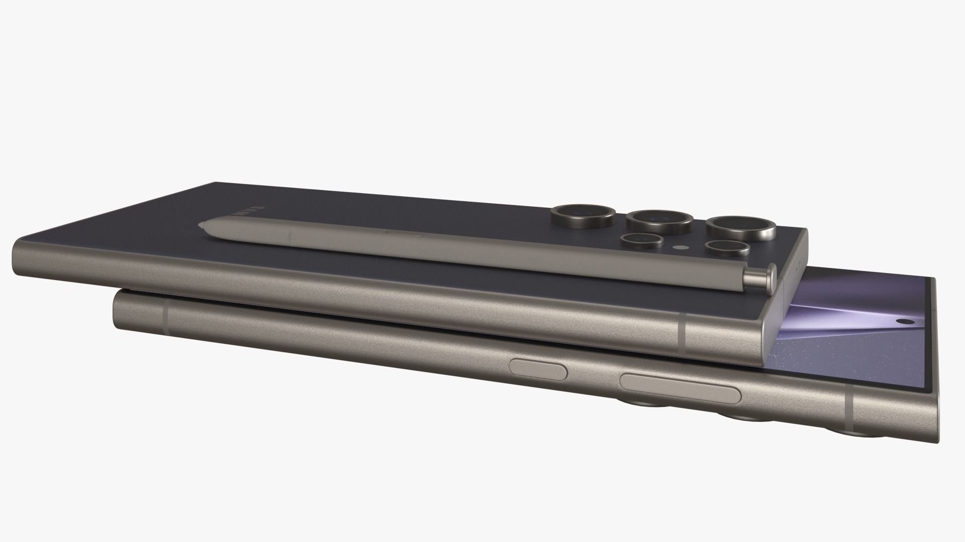 Galaxy S24 Ultra Titanium Violet  Low-poly 3D model_6