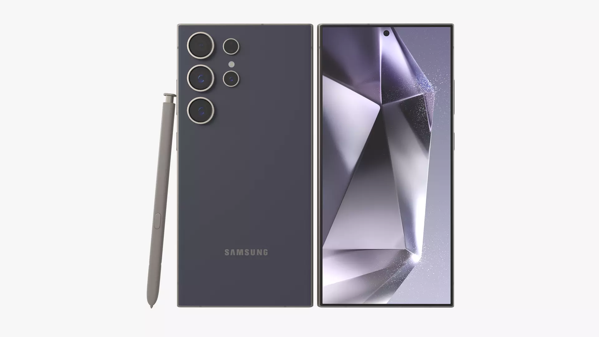 Galaxy S24 Ultra Titanium Violet  Low-poly 3D model_0