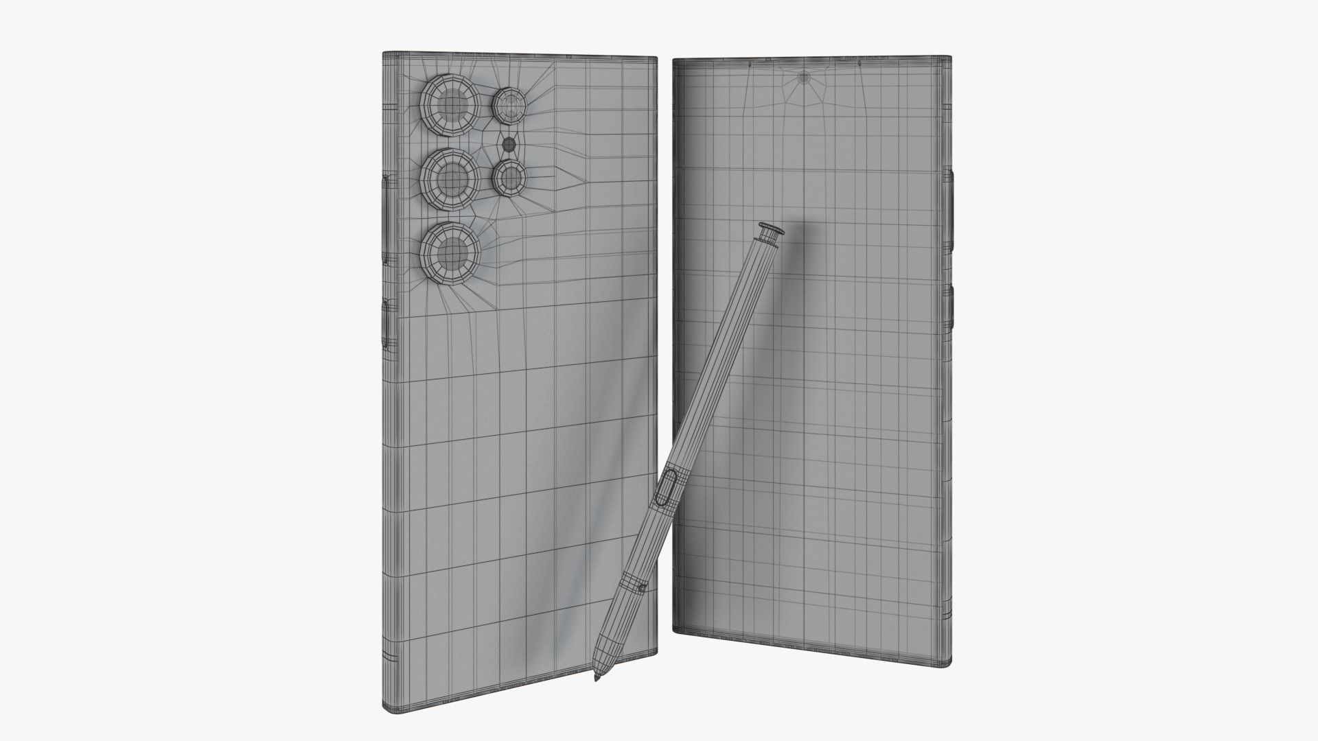 Galaxy S24 Ultra Titanium Violet  Low-poly 3D model_11