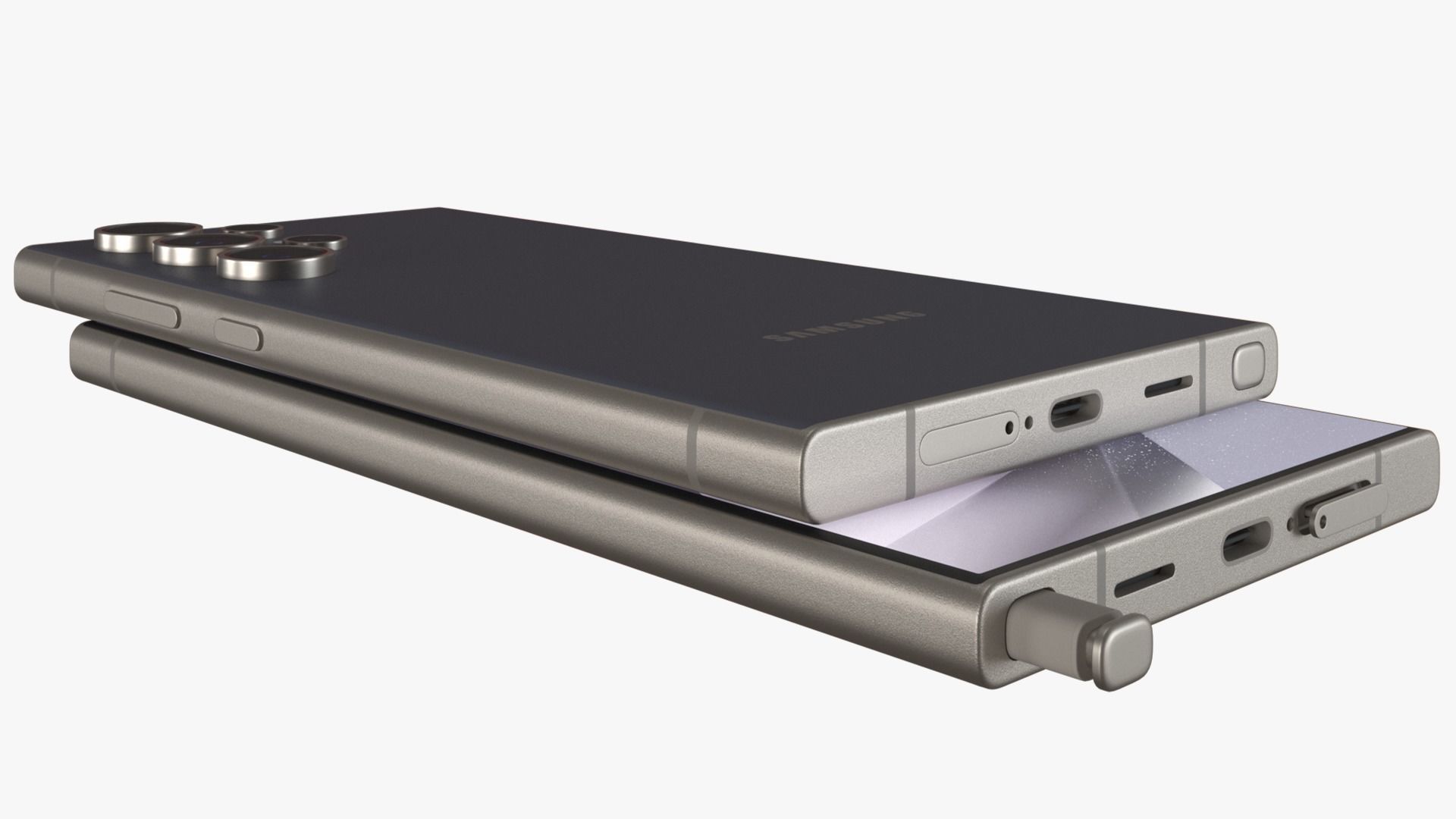 Galaxy S24 Ultra Titanium Violet  Low-poly 3D model_5