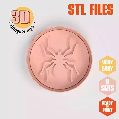Spider - Cookie Cutter Clay - many Size 3D print model