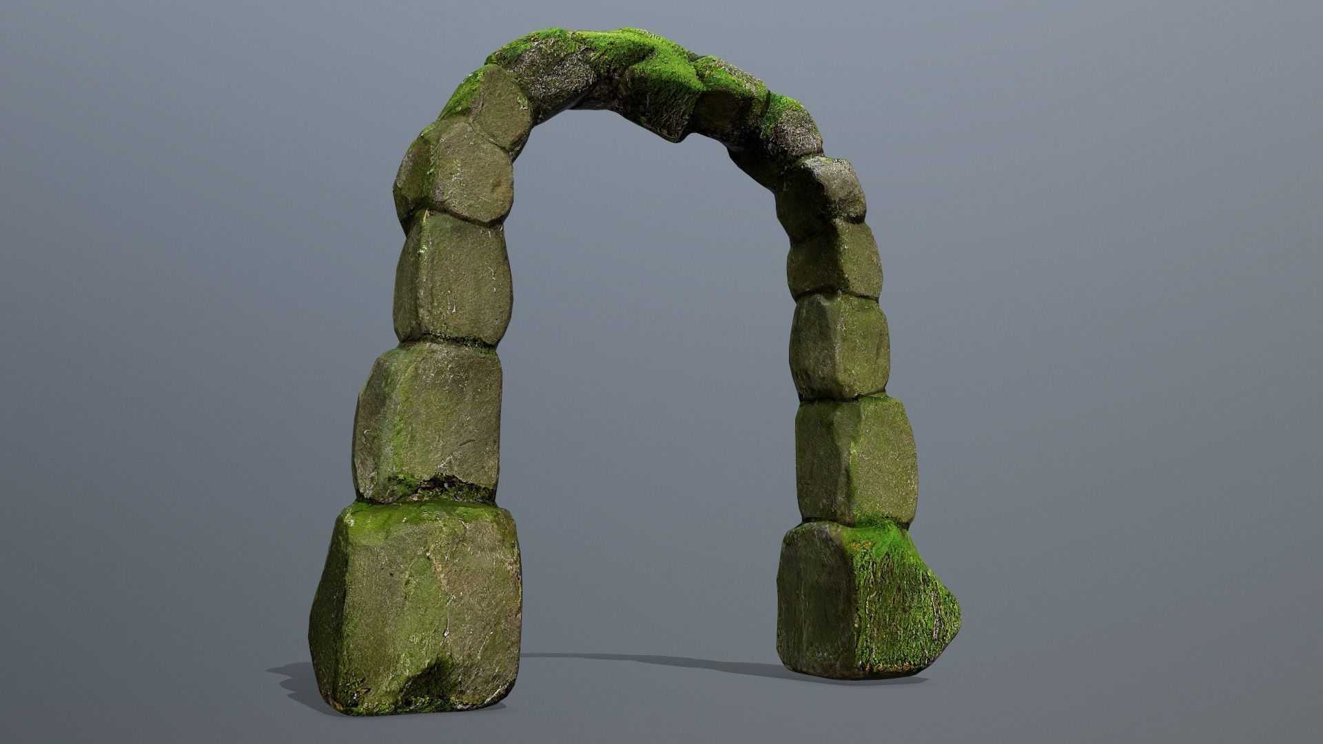 Wall set Low-poly 3D model_8