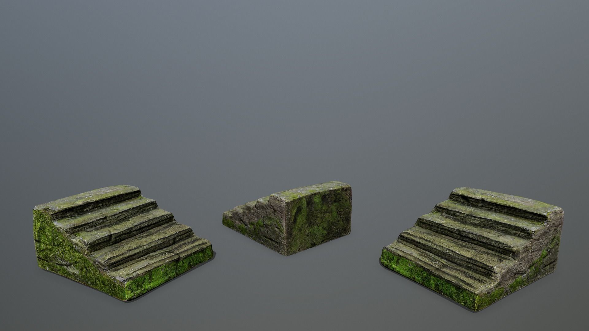 Wall set Low-poly 3D model_7