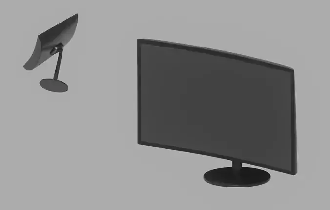 Curved Monitor 3D model