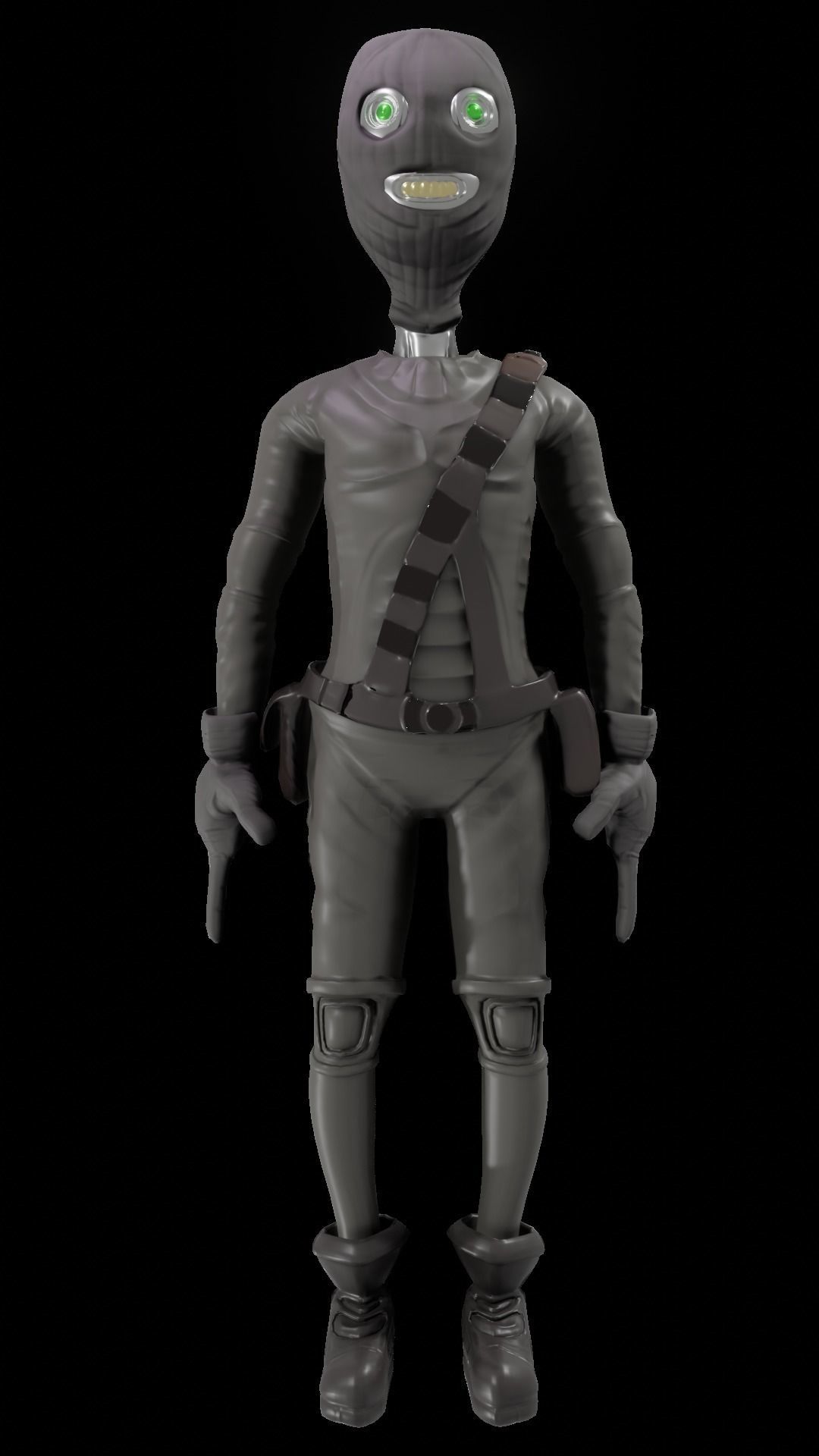 BurgleBot Low-poly 3D model_10