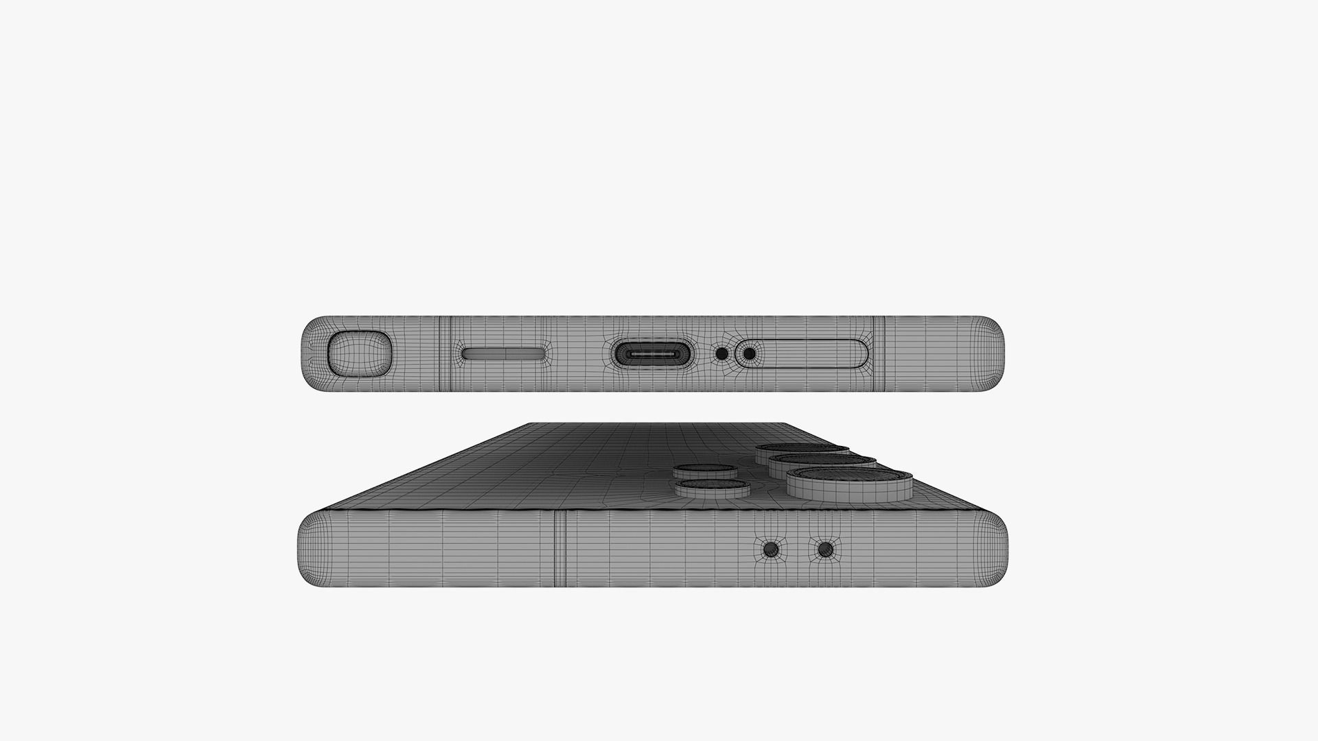 Galaxy S24 Ultra Titanium Yellow Low-poly 3D model_16