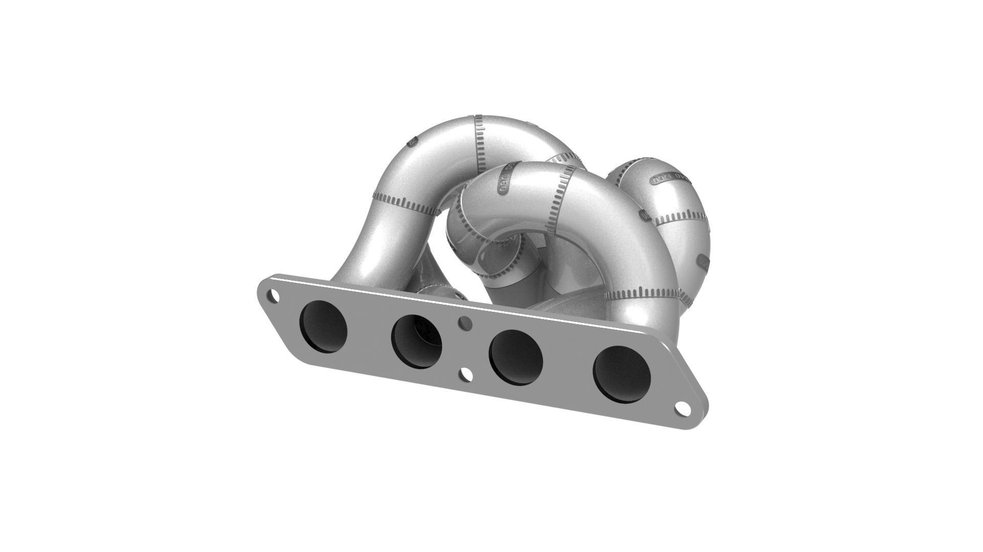 Exhaust Header Turbo Manifold 3D Puzzle Toy 3D model 3D printable