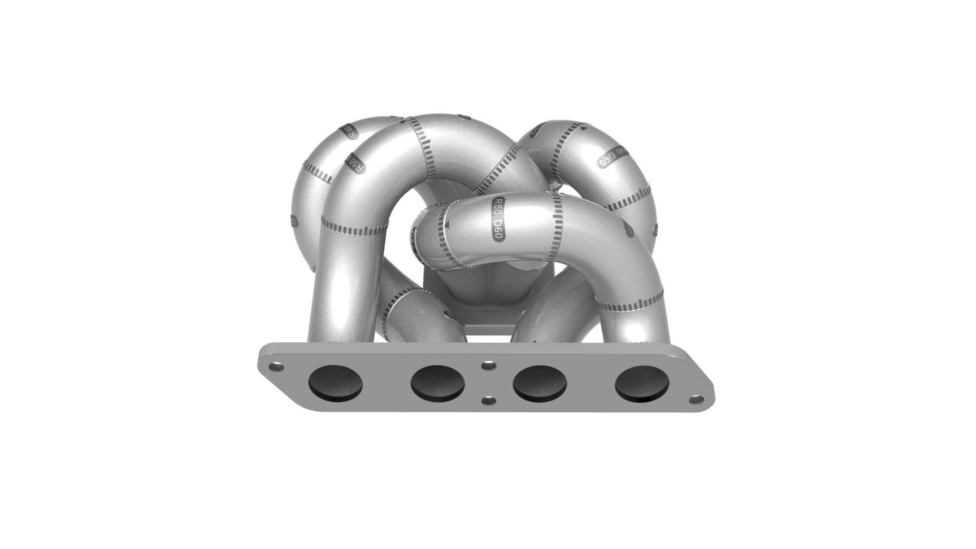 Exhaust Header Turbo Manifold 3D Puzzle Toy 3D model 3D printable