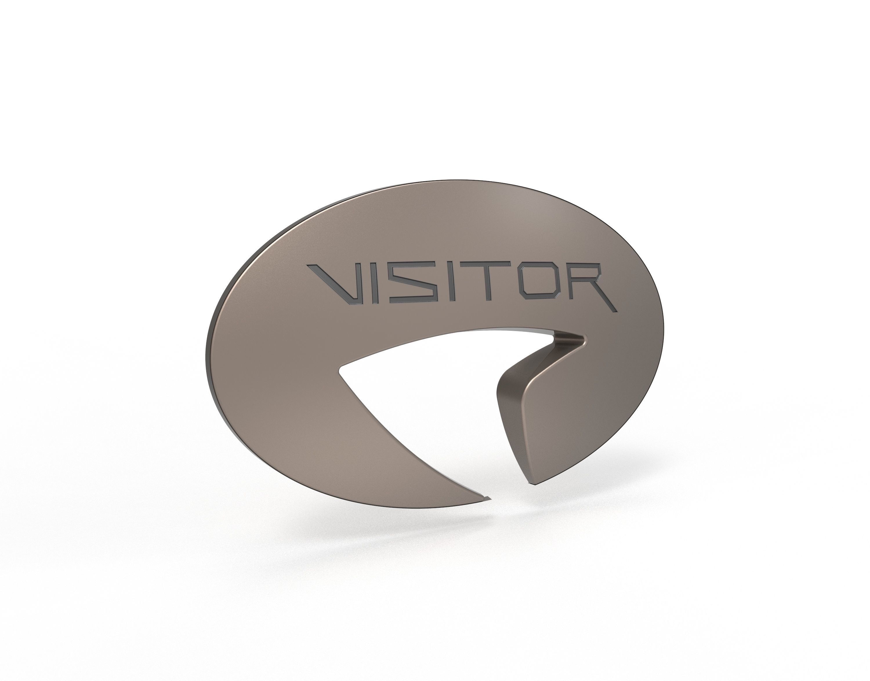 Star Trek PICARD VISITOR BADGE 3D print model_2