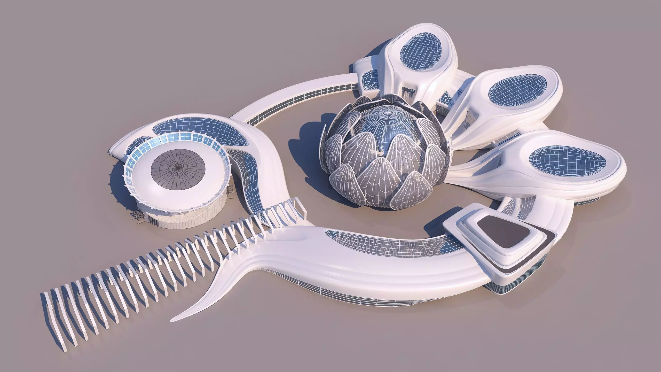 0301 - Science Museums Complex Building - 2D-3D 3D model_0