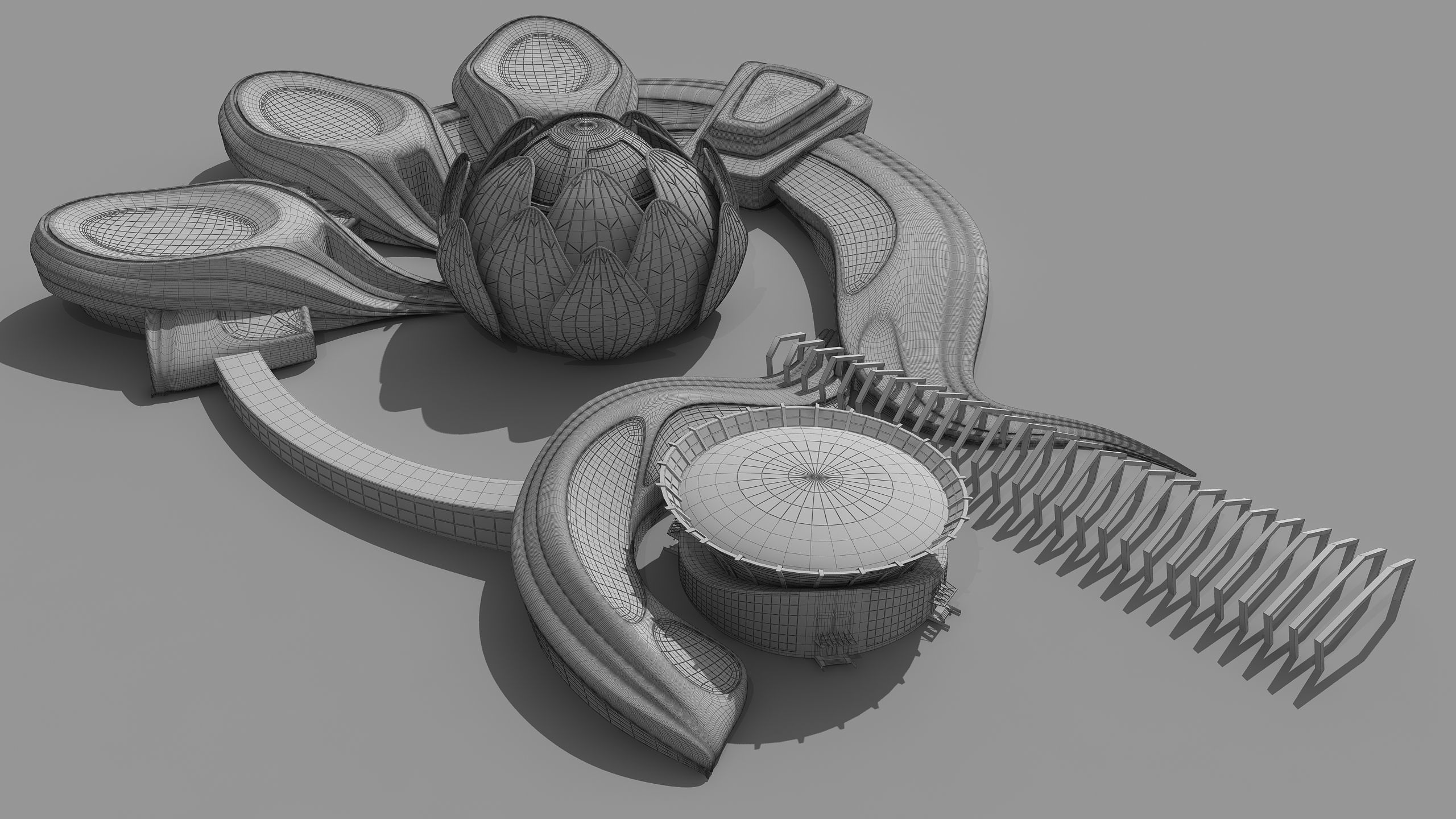 0301 - Science Museums Complex Building - 2D-3D 3D model_16