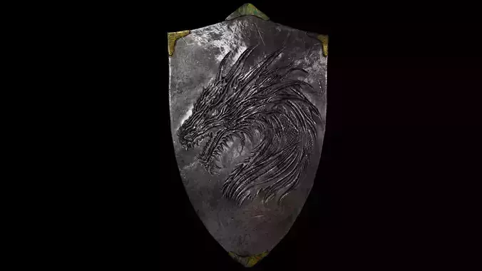 Metal shield free Free low-poly 3D model