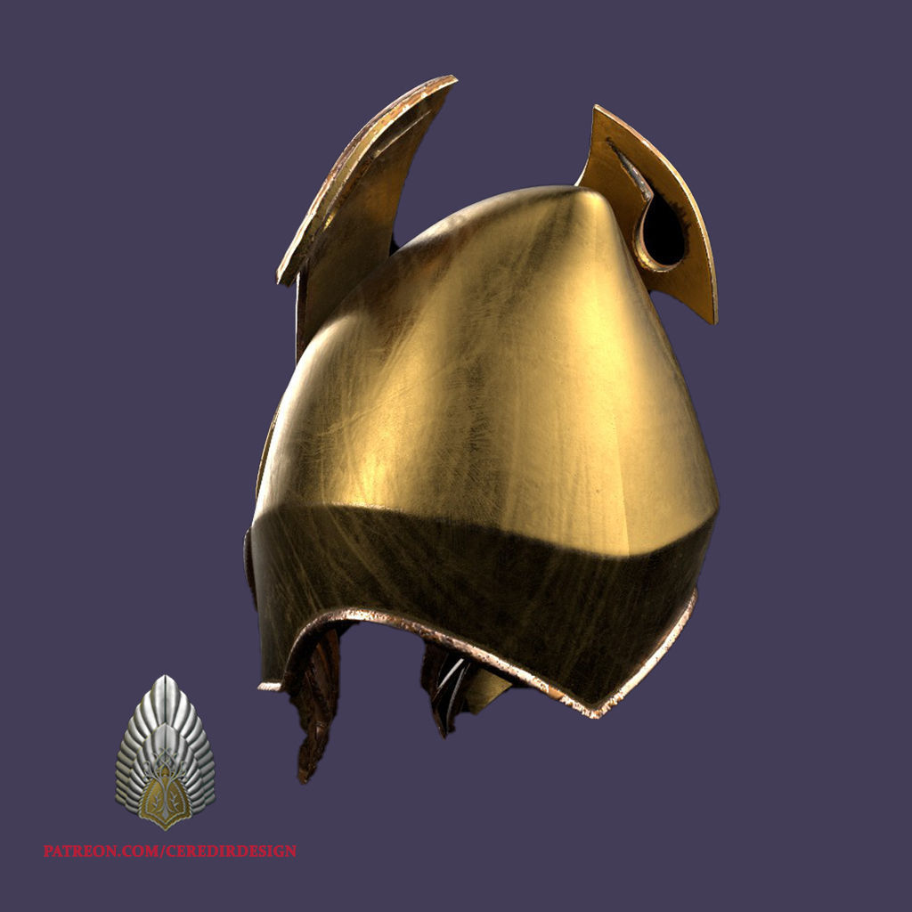 Mirkwood Elven Helmet lord of the rings 3D DIGITAL DOWNLOAD  3D print model_7