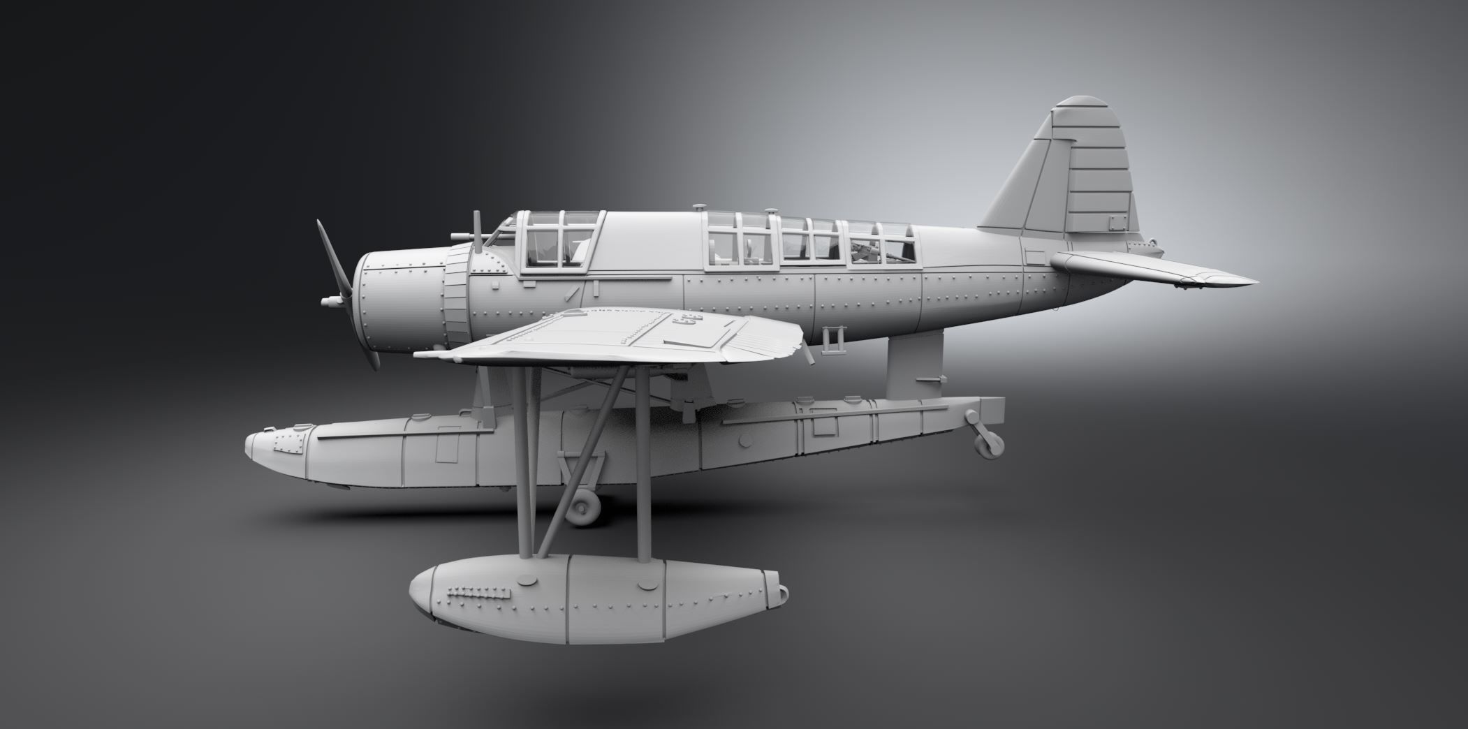 Vought OS2U Kingfisher Scale model 3D print model_1
