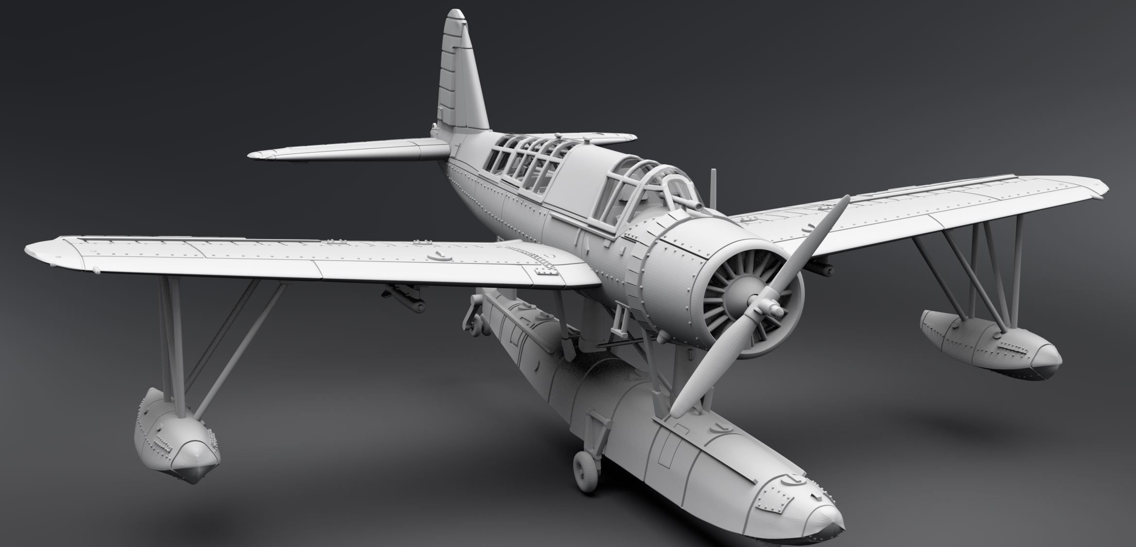 Vought OS2U Kingfisher Scale model 3D print model_4
