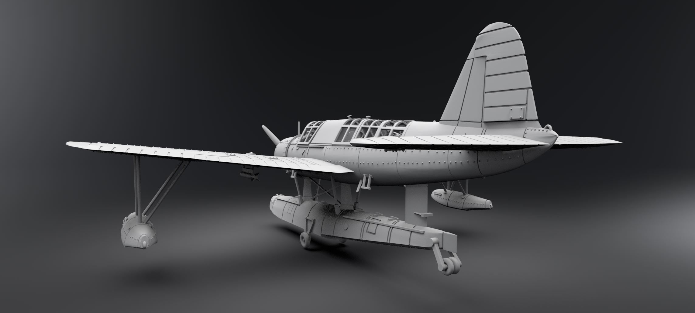Vought OS2U Kingfisher Scale model 3D print model_2