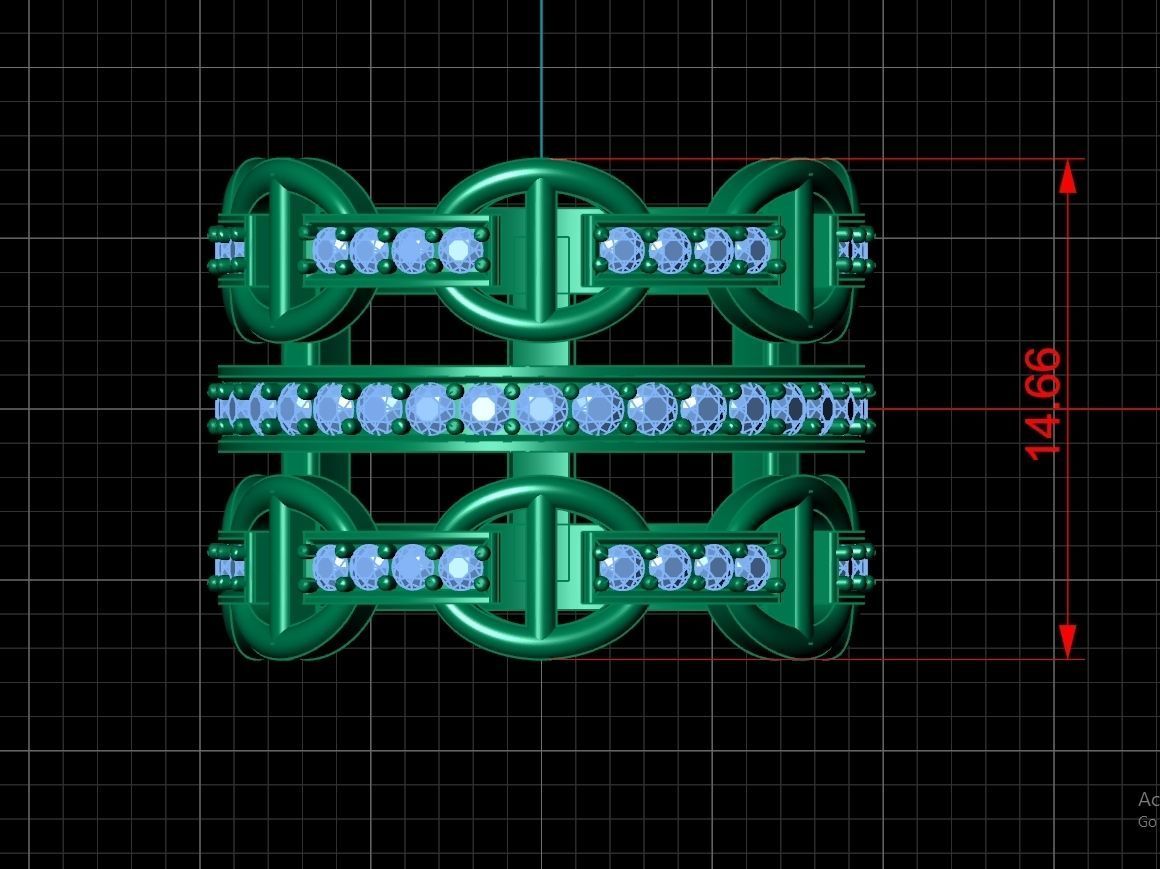 Hermes Ring Code-BAD045 3D print model_3