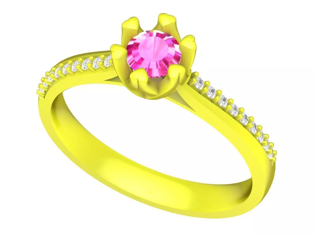 A5240 Fashion Diamond Women Ring 3D print model
