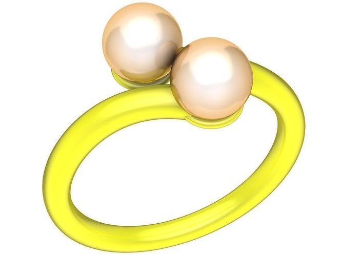 5256 pearl women fashion ring 3D print model