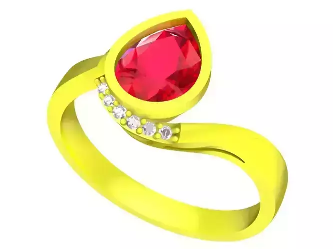 A5315 Pear Diamond Fashion Women Ring