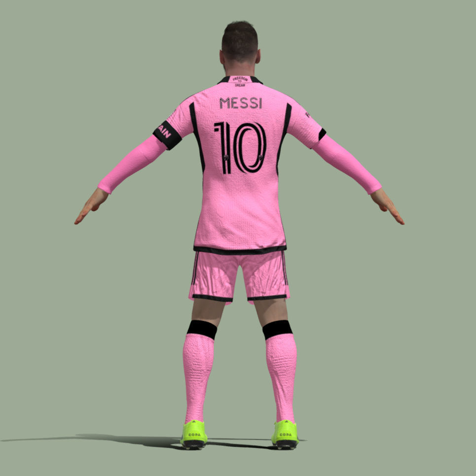 T-Pose rigged Lionel Messi Inter Miami 24-25 3D model_3