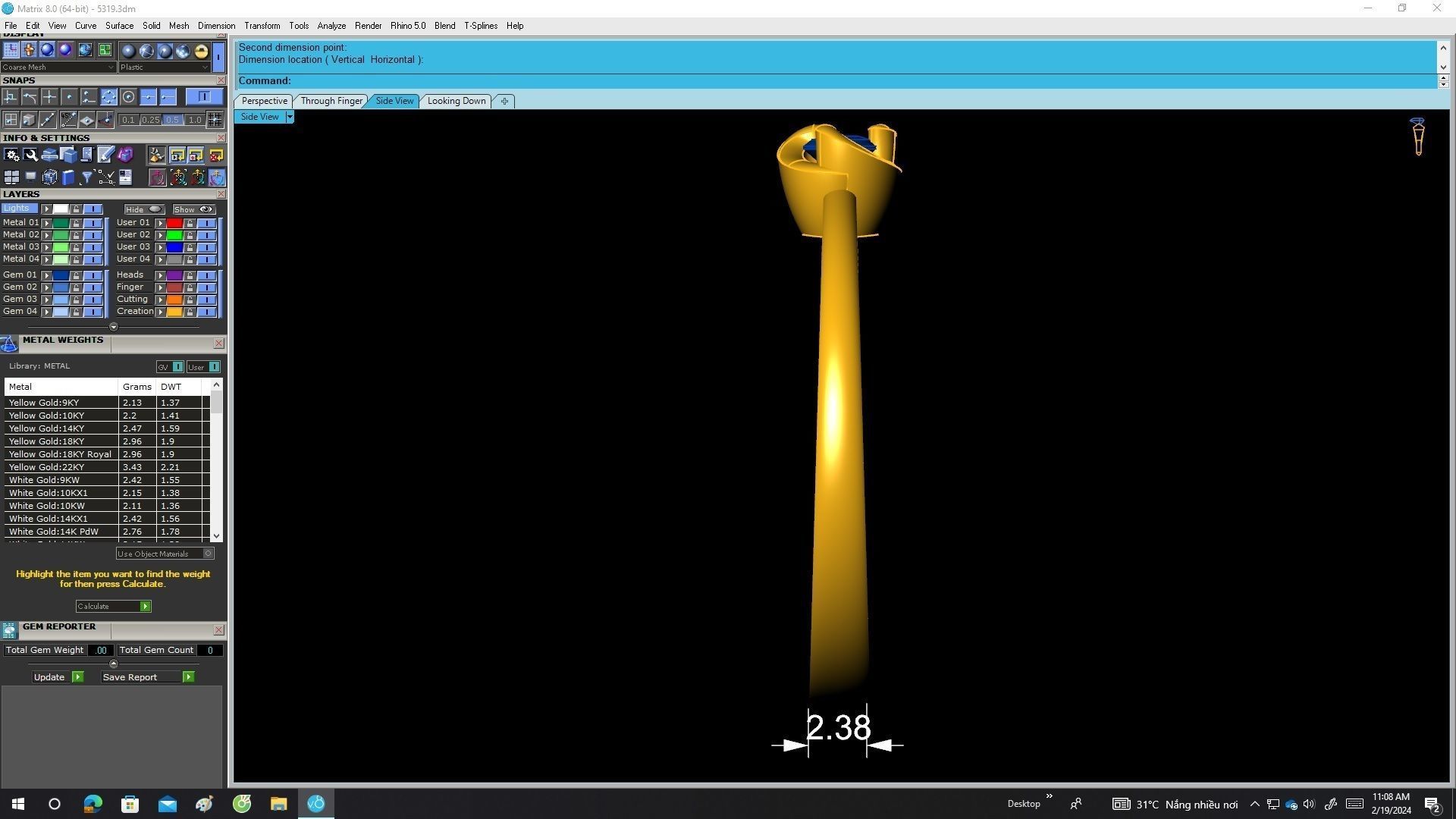 A5319 Eternity Diamond Women Ring 3D print model_7