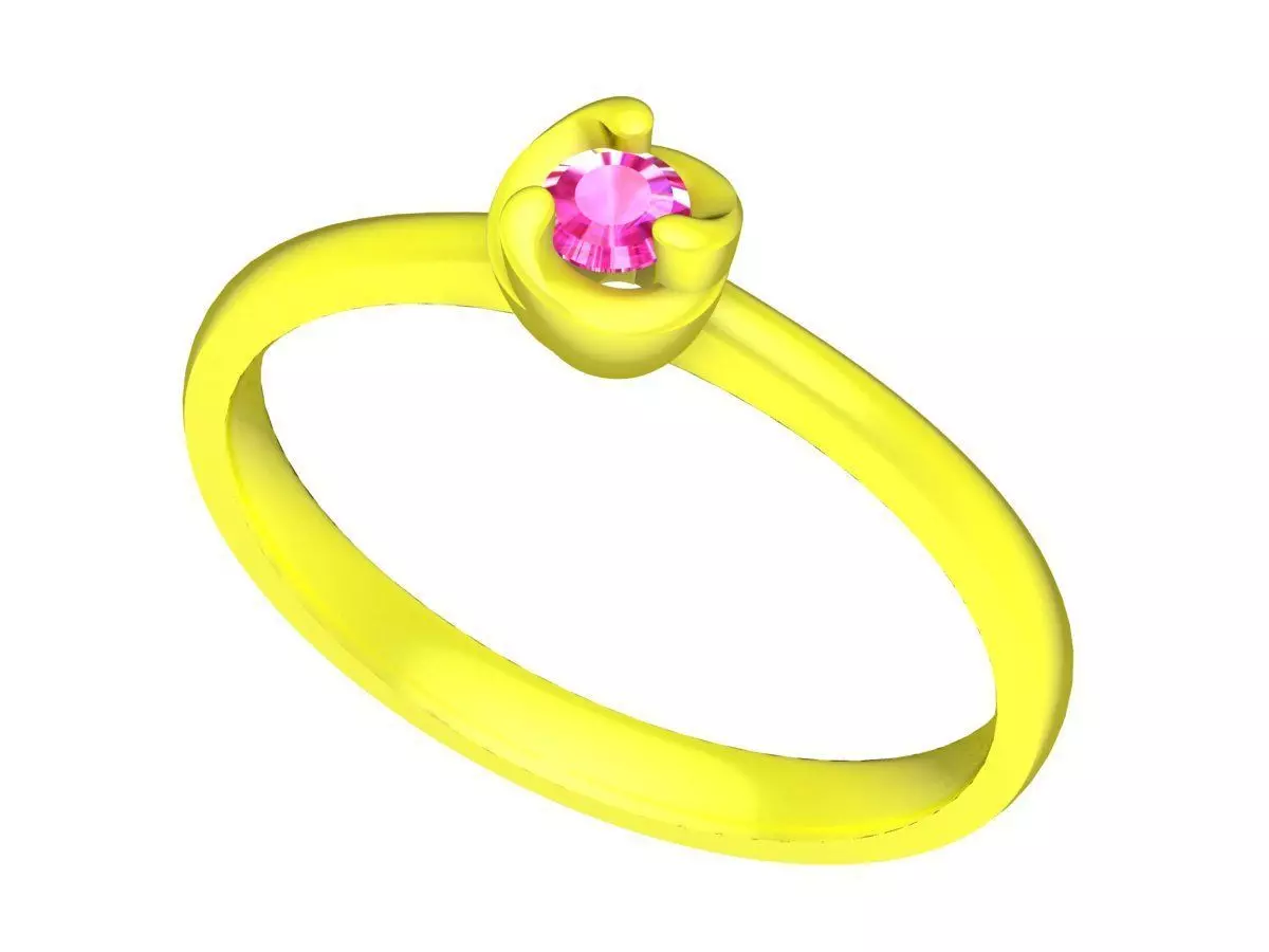 A5319 Eternity Diamond Women Ring 3D print model_0