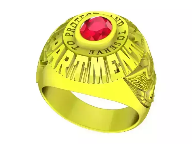 5070 Police Deparment Signet Men Ring