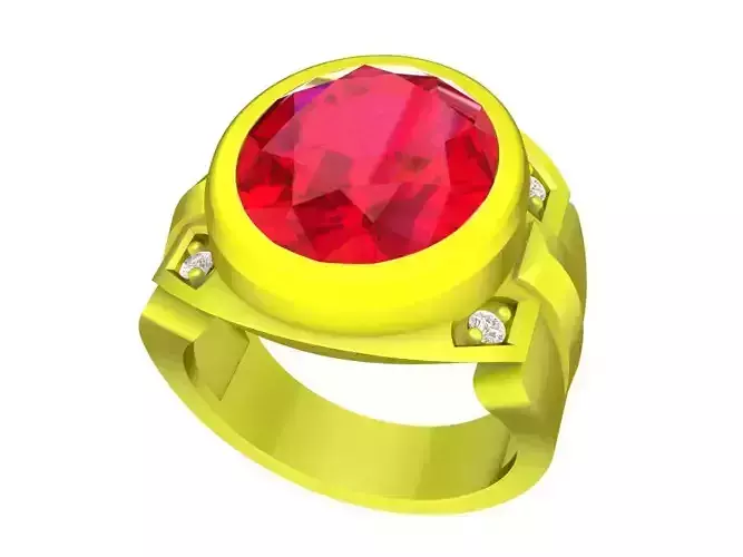 5072 oval diamond men ring