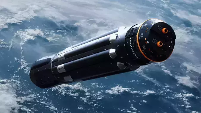 Orbital Weapon Platform Low-poly 3D model