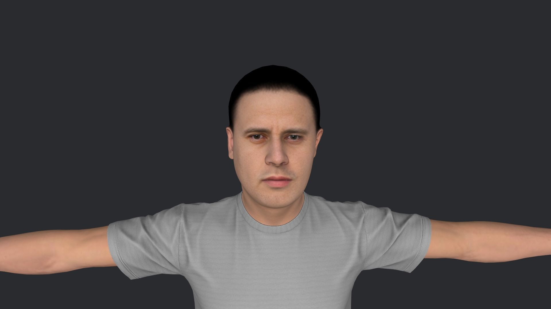 Crazy Legs Hyper Realistic Full Body Rigged Character 3D model_27