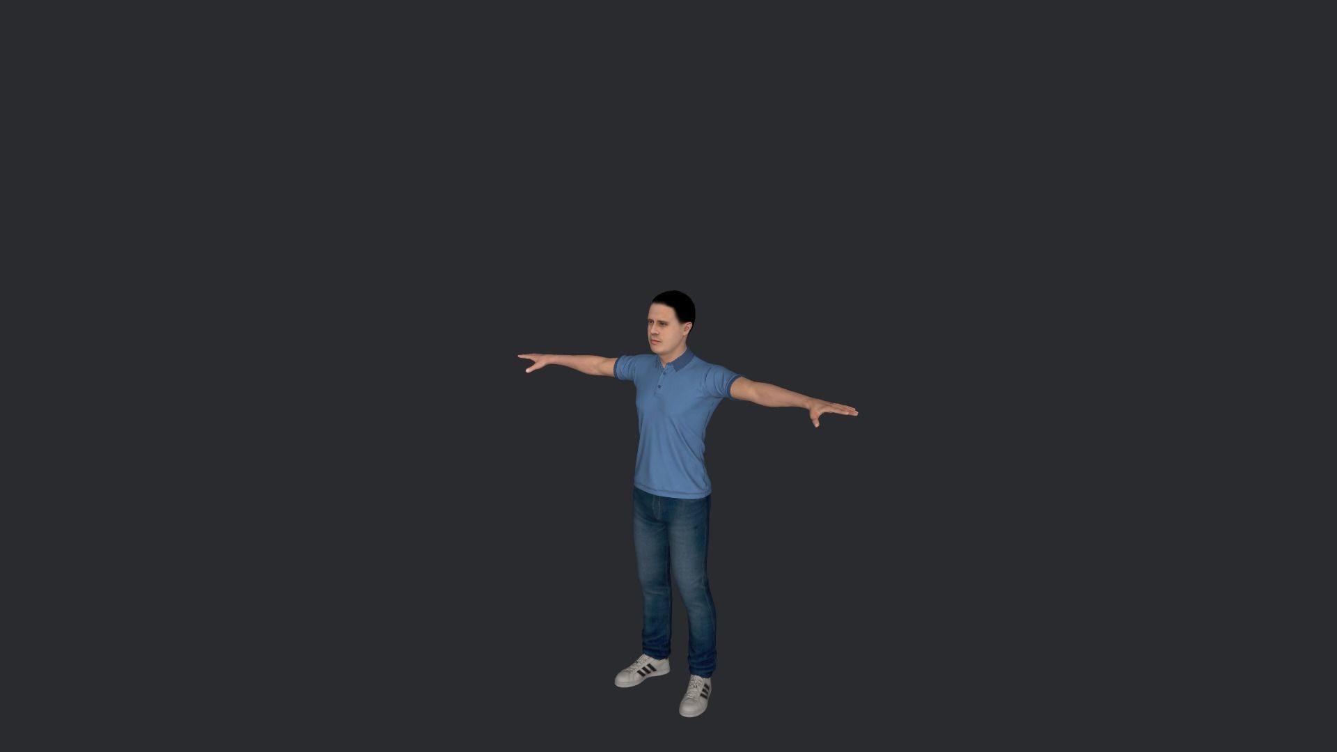 Crazy Legs Hyper Realistic Full Body Rigged Character 3D model_21