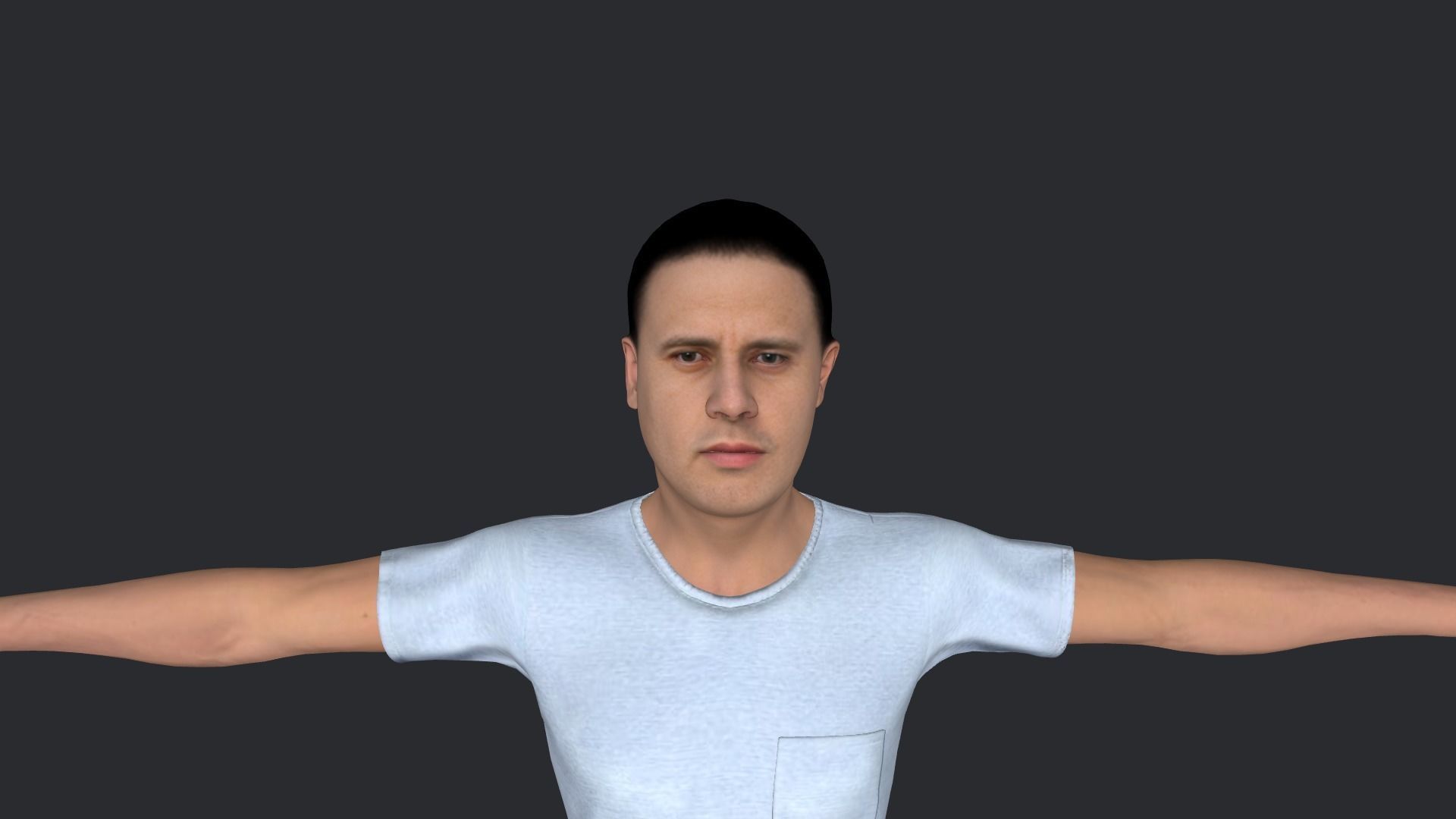 Crazy Legs Hyper Realistic Full Body Rigged Character 3D model_11