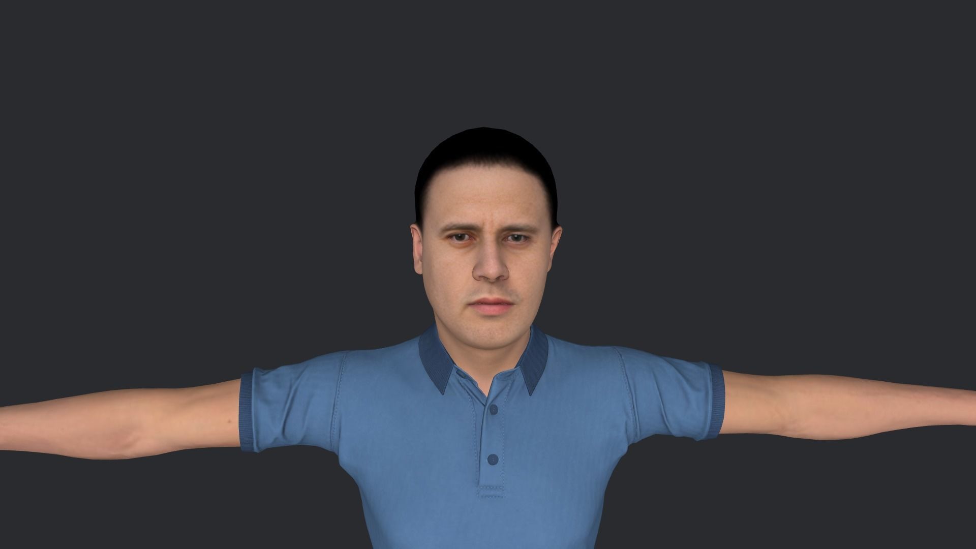 Crazy Legs Hyper Realistic Full Body Rigged Character 3D model_24