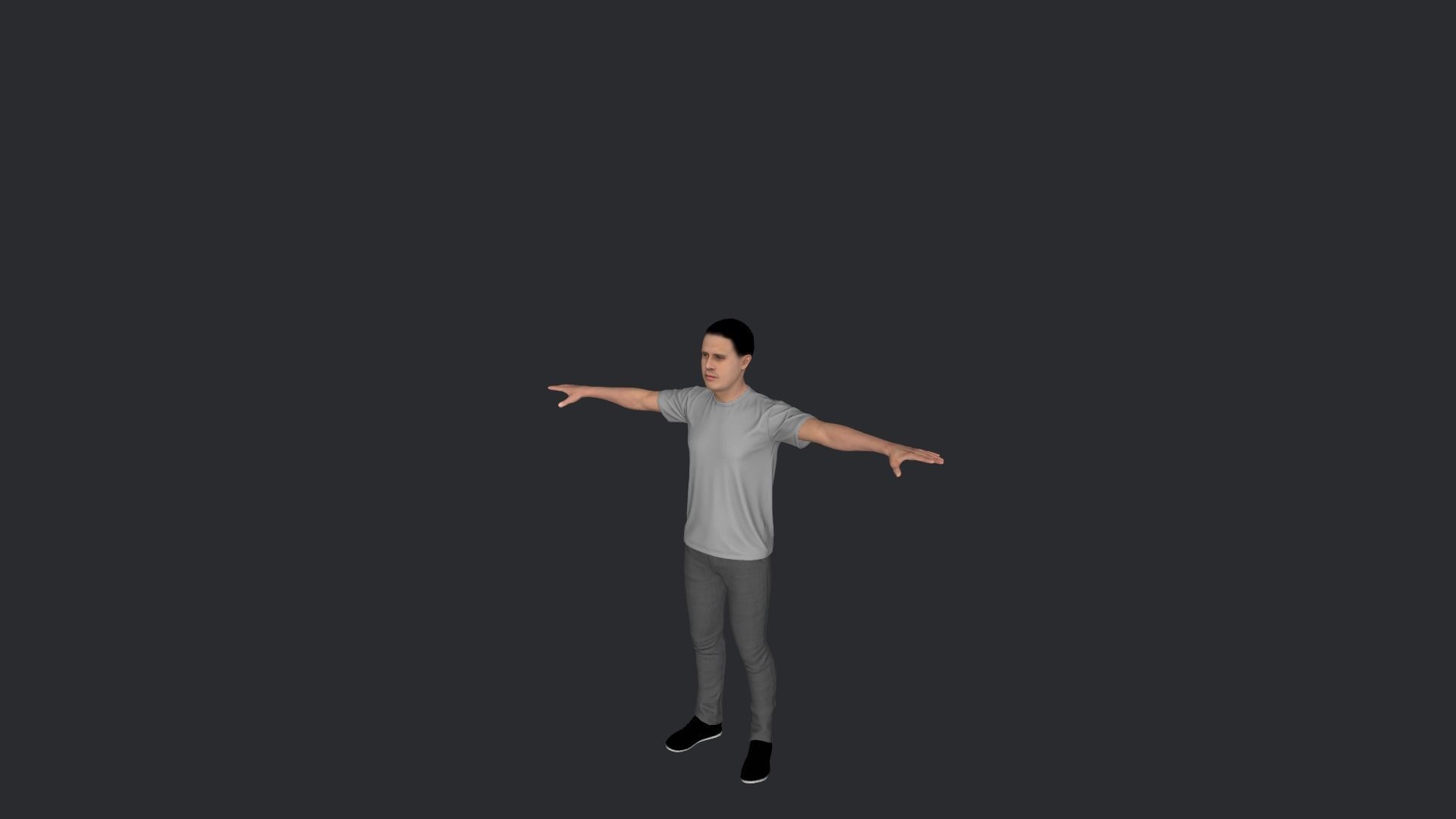 Crazy Legs Hyper Realistic Full Body Rigged Character 3D model_26