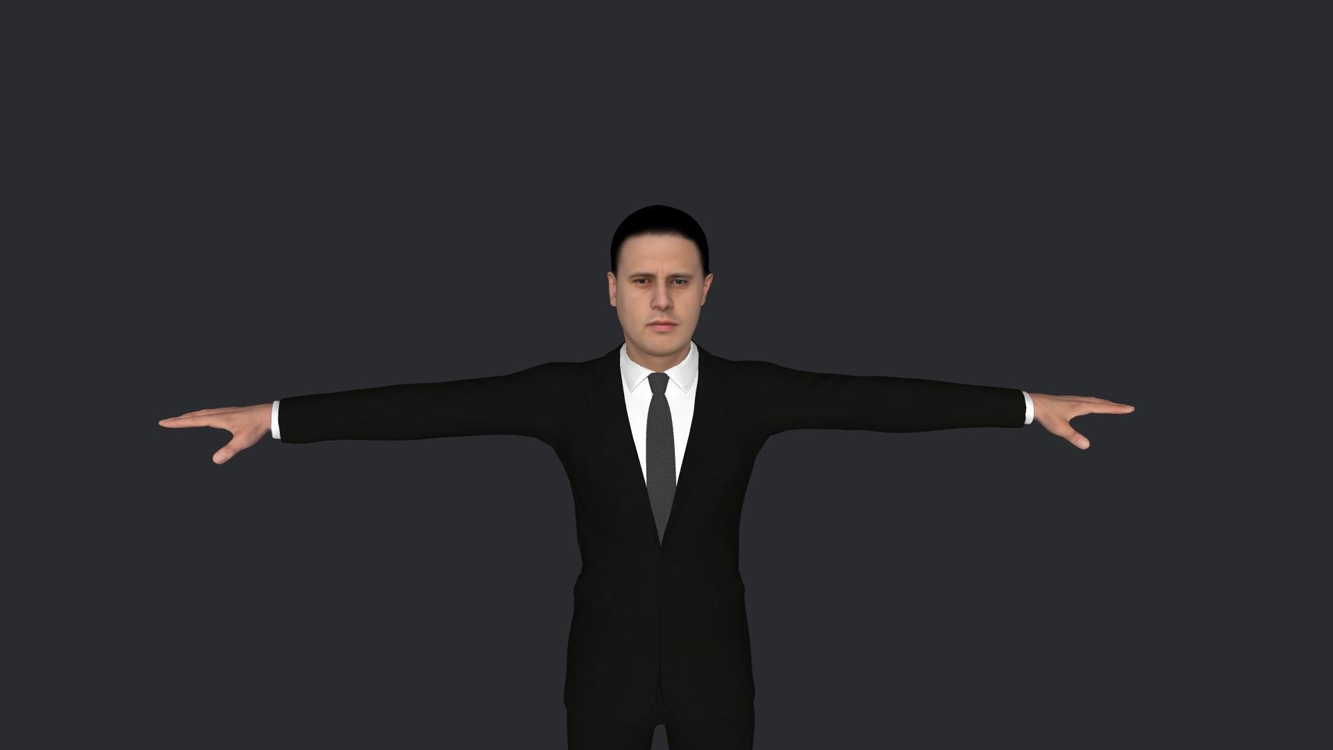 Crazy Legs Hyper Realistic Full Body Rigged Character 3D model_1