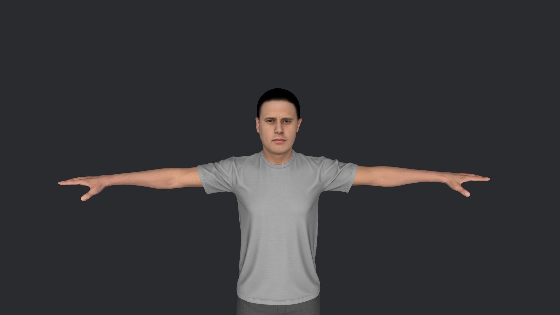 Crazy Legs Hyper Realistic Full Body Rigged Character 3D model_28